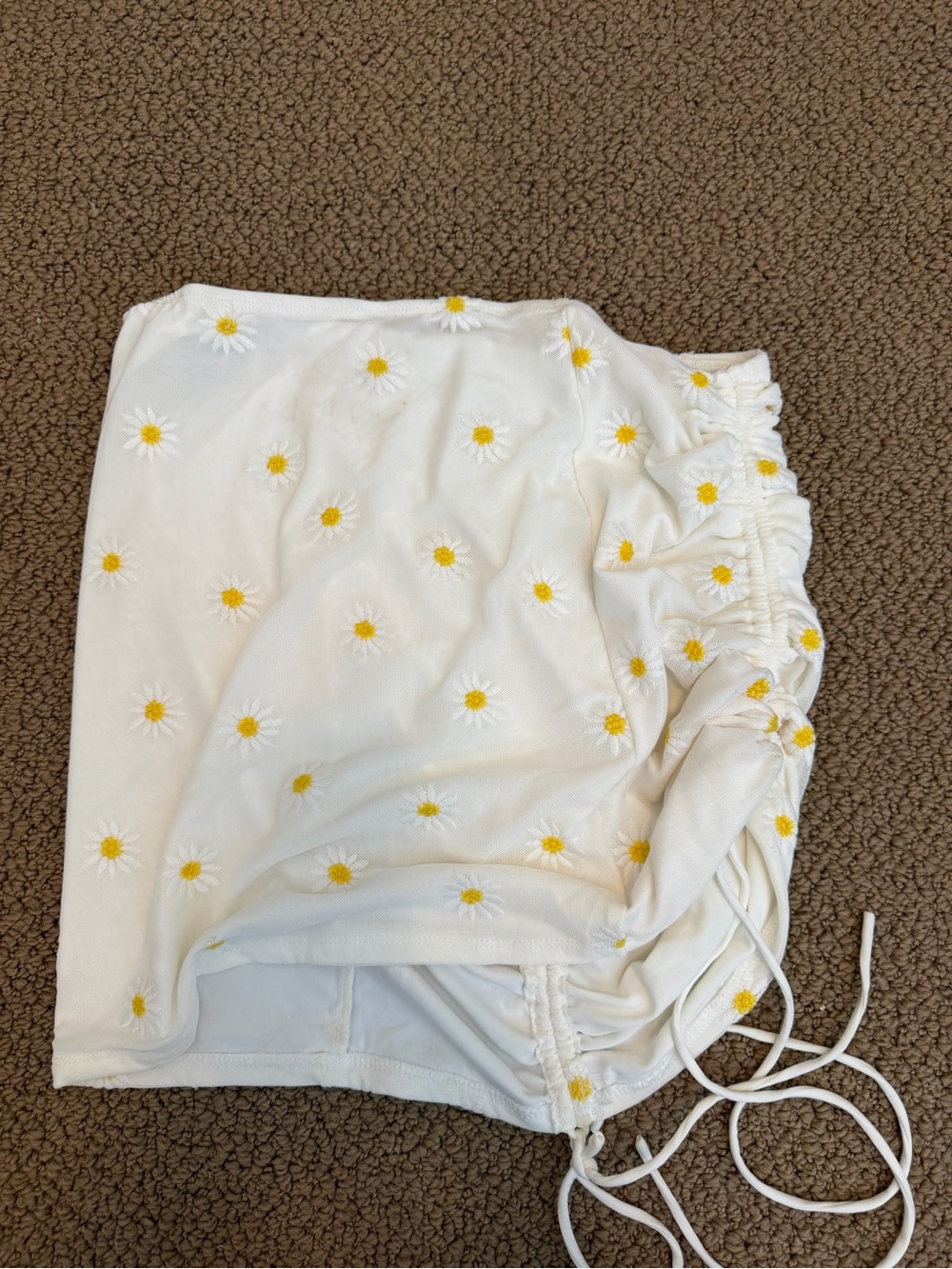 Princess Polly White Floral-Accent Mini Skirt